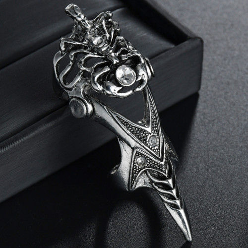 Miniature : Gothic Punk Dragon Eagle Skull Joint Knuckle Full Finger Claw Ring Unisex Cool H