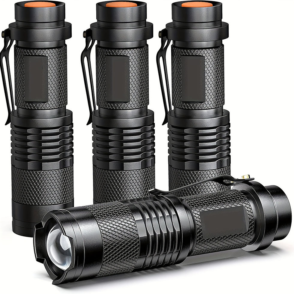 Mini 3 Modes Adjustable Handheld Tactical Flashlight 4pcs/1pc LED - Camping Hiki