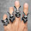 Miniature : Animal Rabbit Bat Skull Men Rings Stainless Steel Women Jewelry Punk Gothic Rock