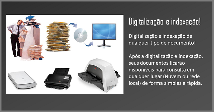 Digitalização e indexação