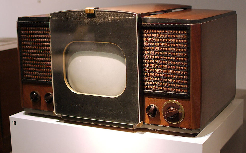 RCA 630-TS, the first mass-produced television set, which sold in 1946–1947