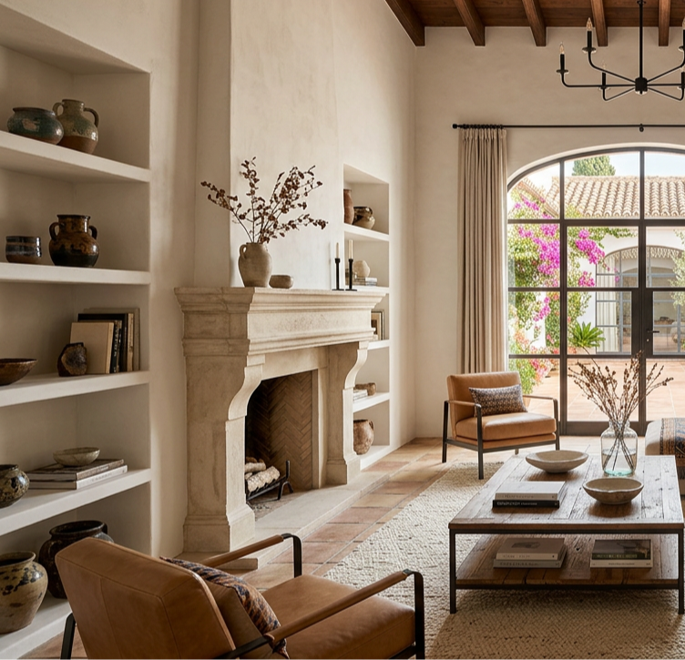 Firefly_Gemini Flash_modern interpretation of old spanish inspired interior design 759497