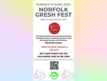 We are looking forward to performing on Sunday 19th June at Gresh Fest