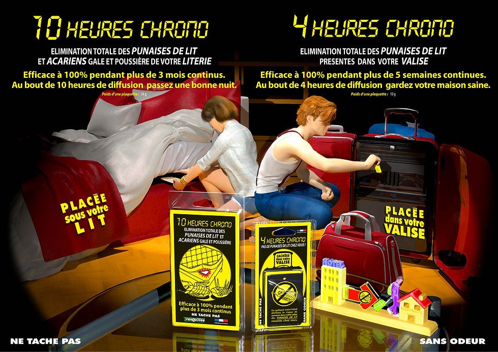 4 heures chrono bagage anti punaises de