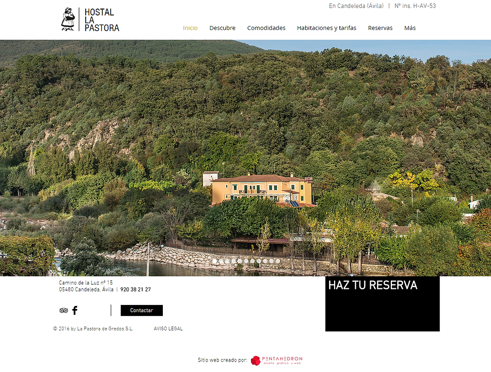 Web hostal La Pastora