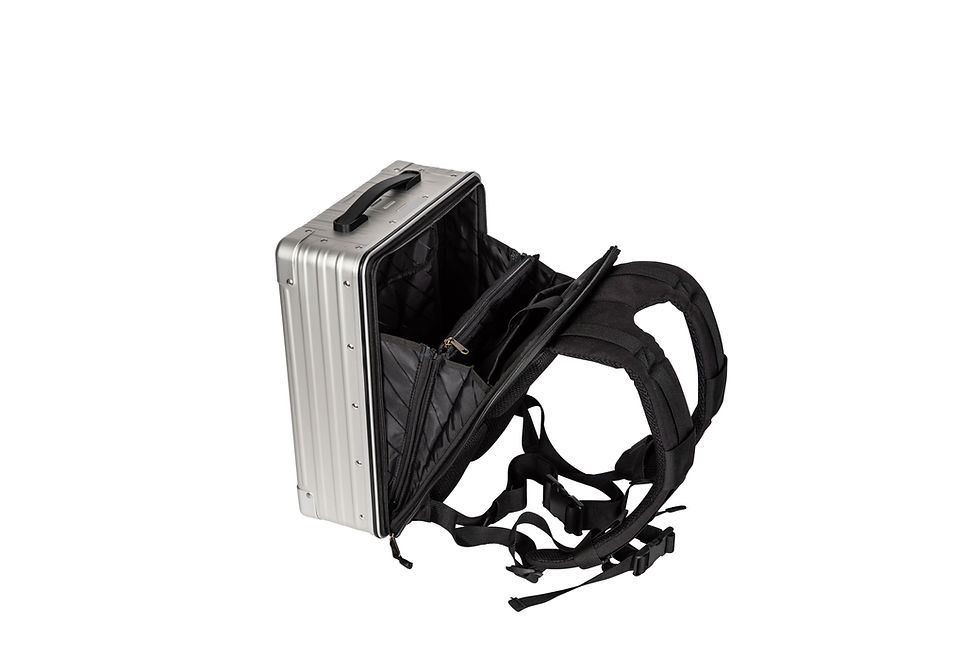 Thumbnail: 【取り寄せ商品】AF15 機内持込可 フロントオープン アルミ コーデュラナイロン ビジネスリュック 日帰り〜１泊向け 15L