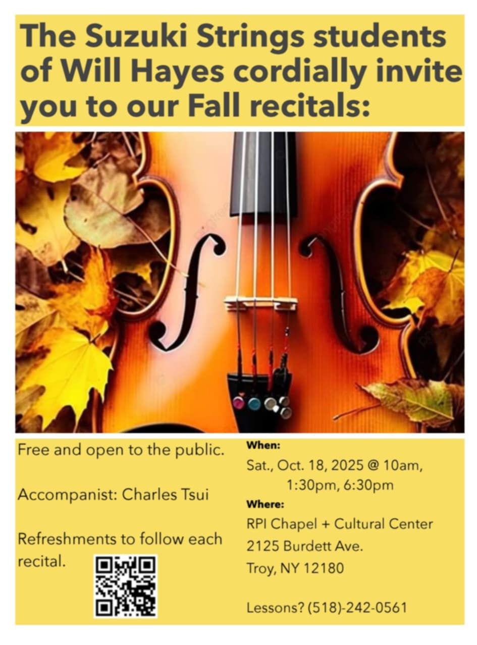 The Suzuki Strings Fall Recital Poster