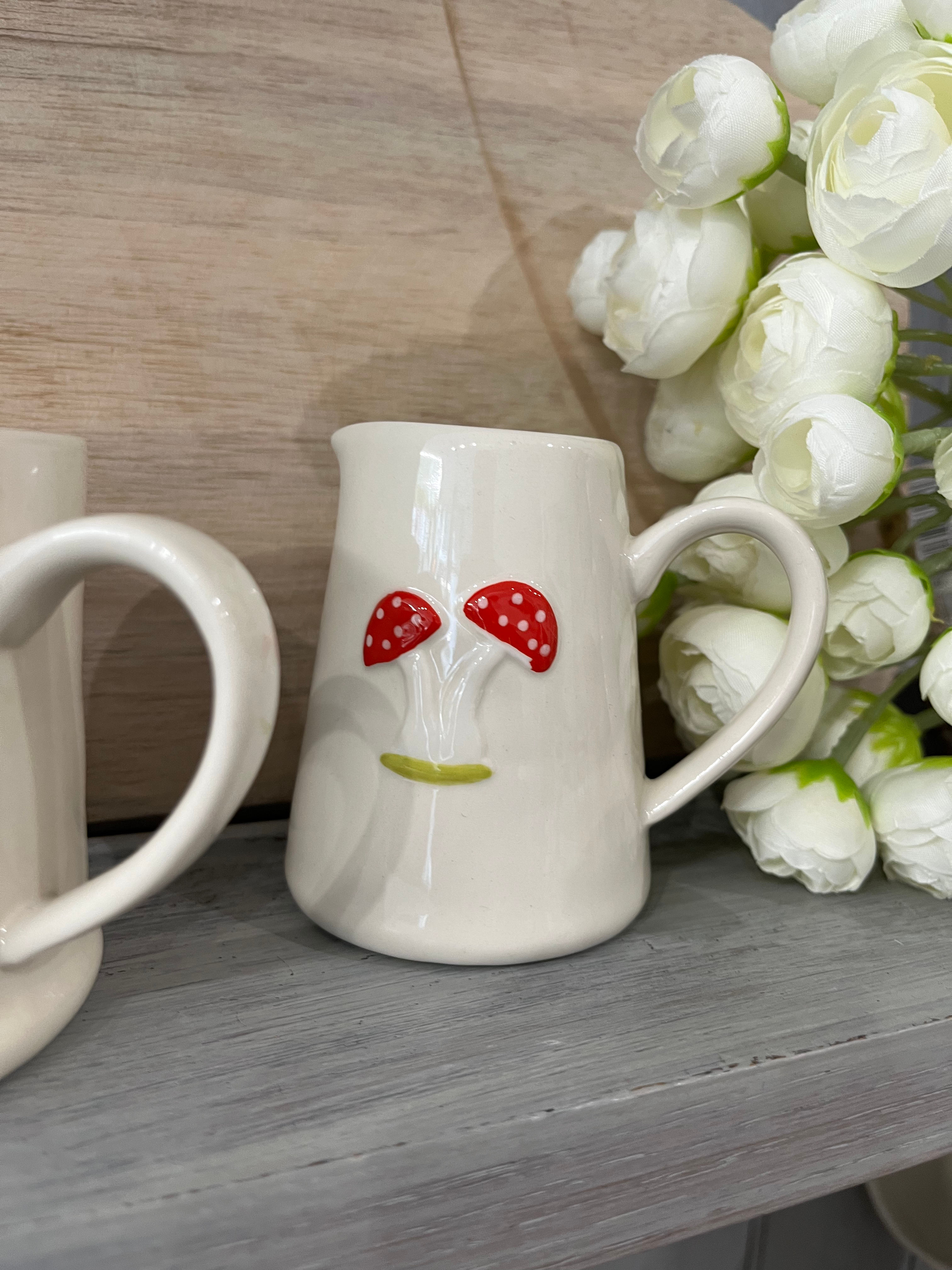 Stoneware mini Toadstool jug