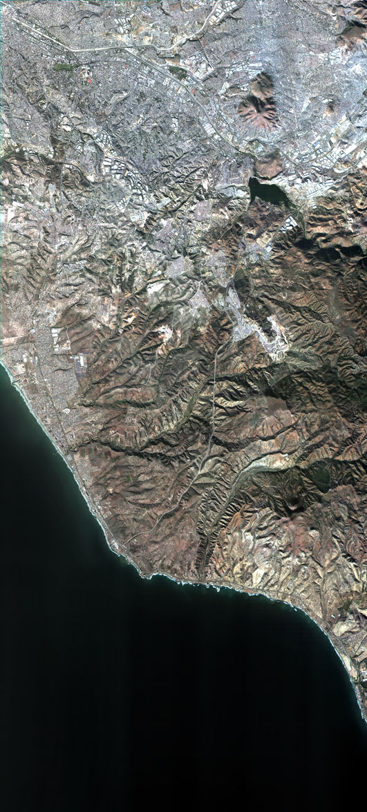 This satellite image was taken by
South Korea's first Earth observation civilian satellite, Sejong-1, on 26 November 2022. 