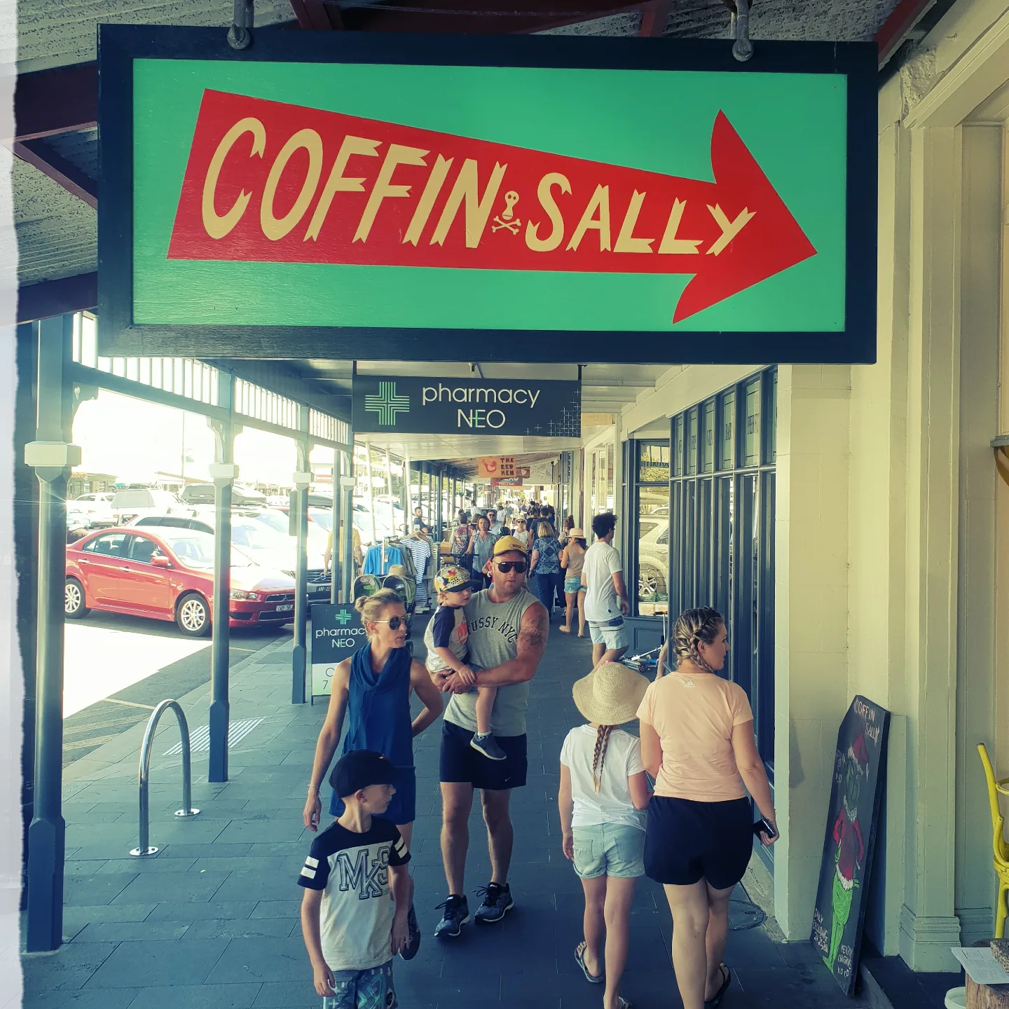 Coffin Sally entrance signage
