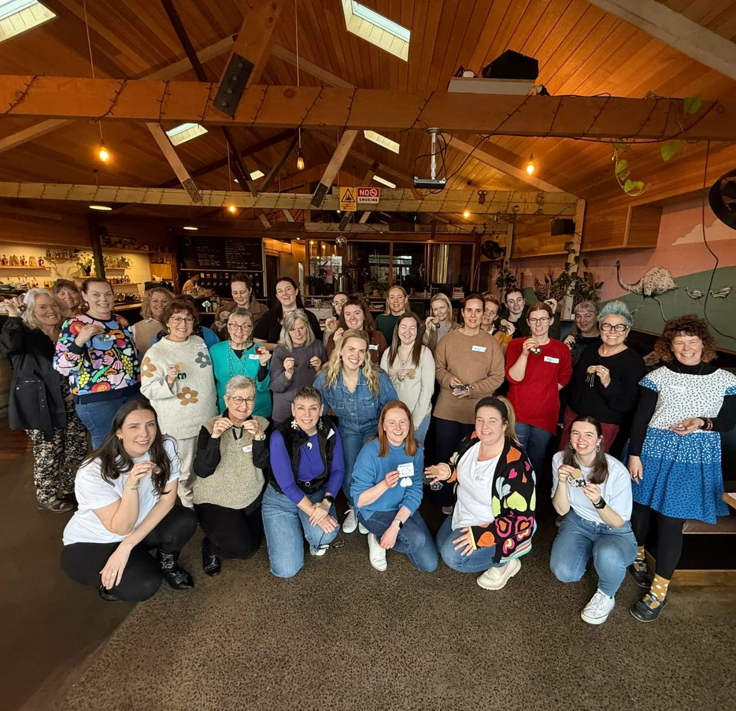 Group of happy women at a Crafternoon