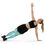 Thumbnail: NoPain! NoG.O.A.T.! printed on sports leggings with rusty paint print worn by female model.