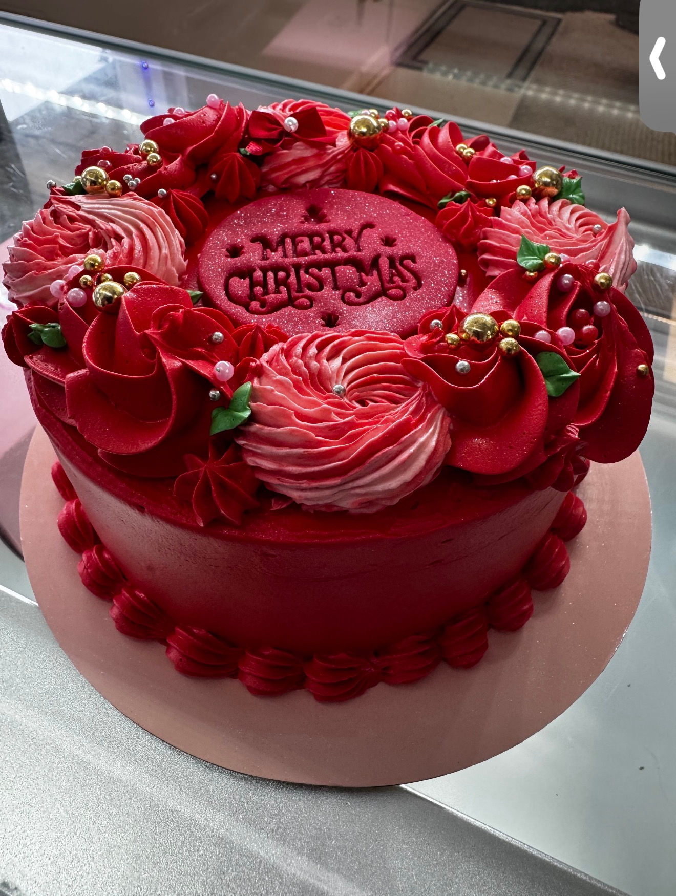 Red “Merry Christmas” Cake (6-inch)