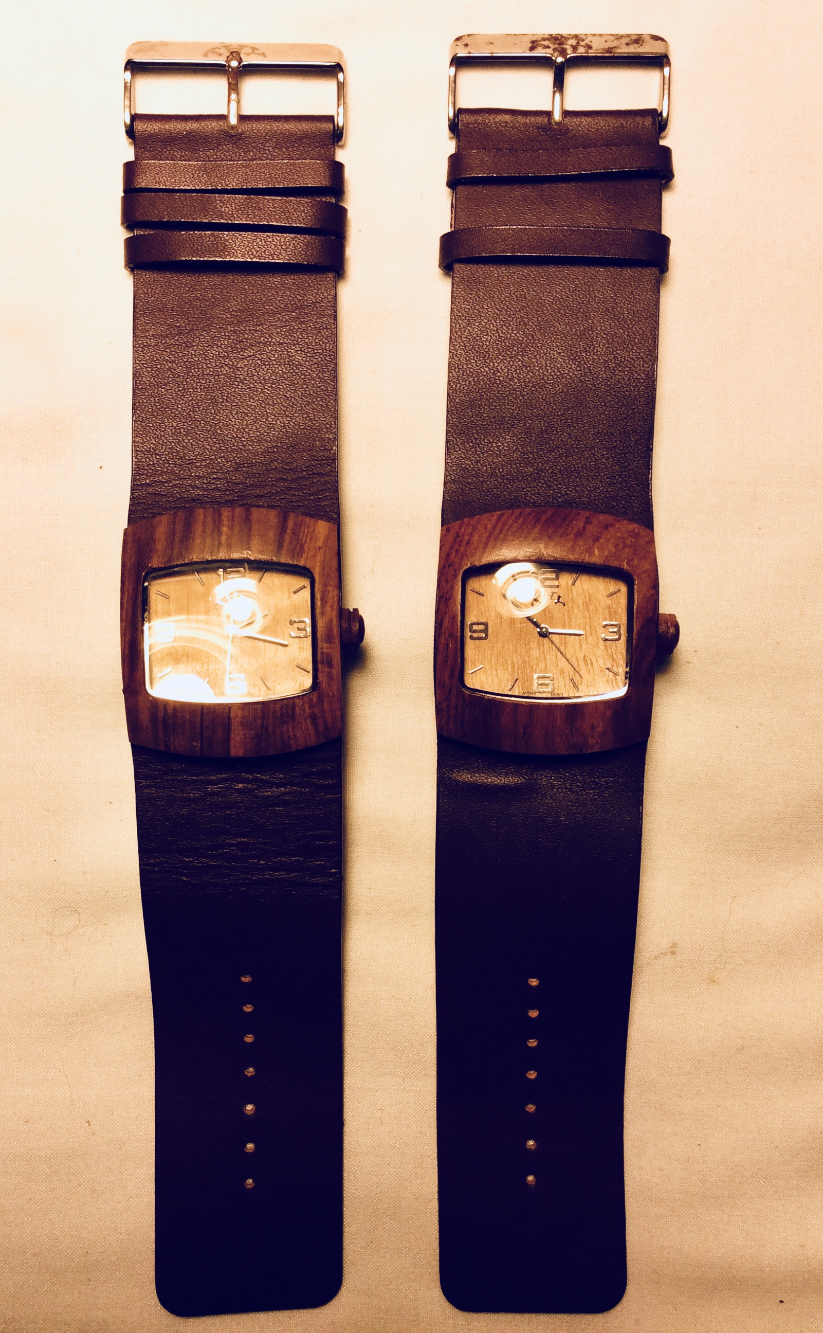 Wooden face watch