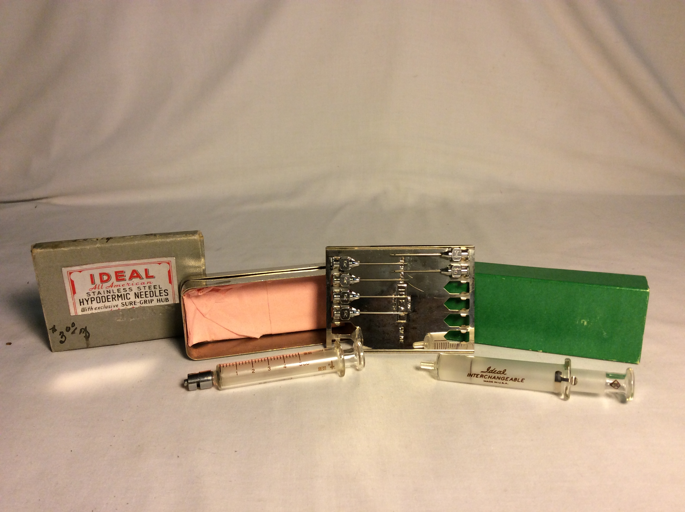 Vintage glass syringes