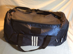 Blue Adidas duffle bag