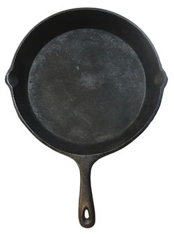 Cast Iron Pan - x1 Real, x2 Soft Rubber