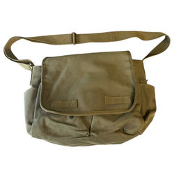 Olive Green Canvas Shoulder Bag