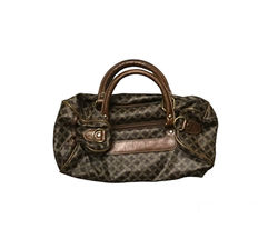 Dark brown high end faux leather handbag