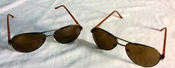 Brown framed sunglasses
