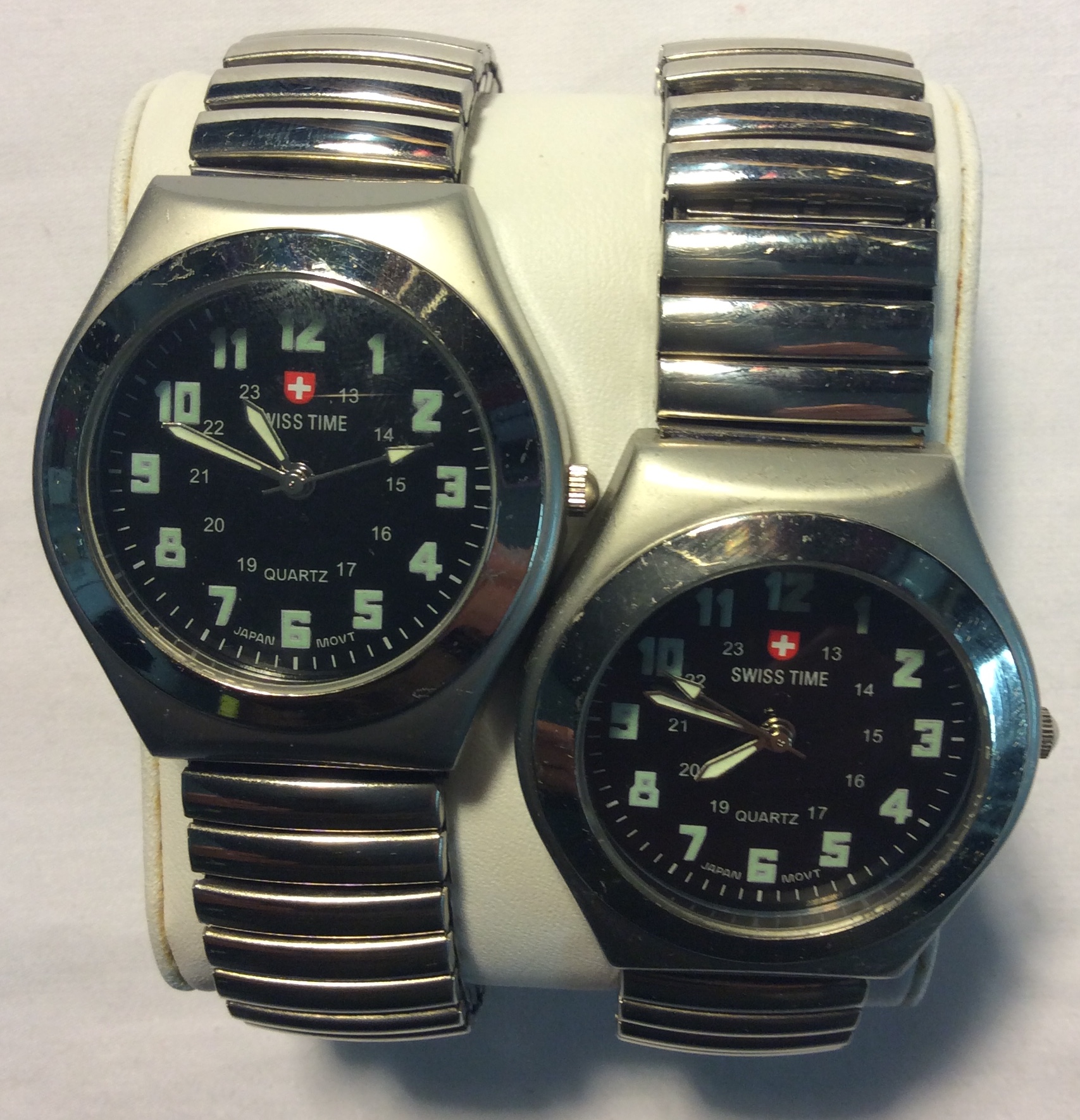 Swiss Time watch - Round black face