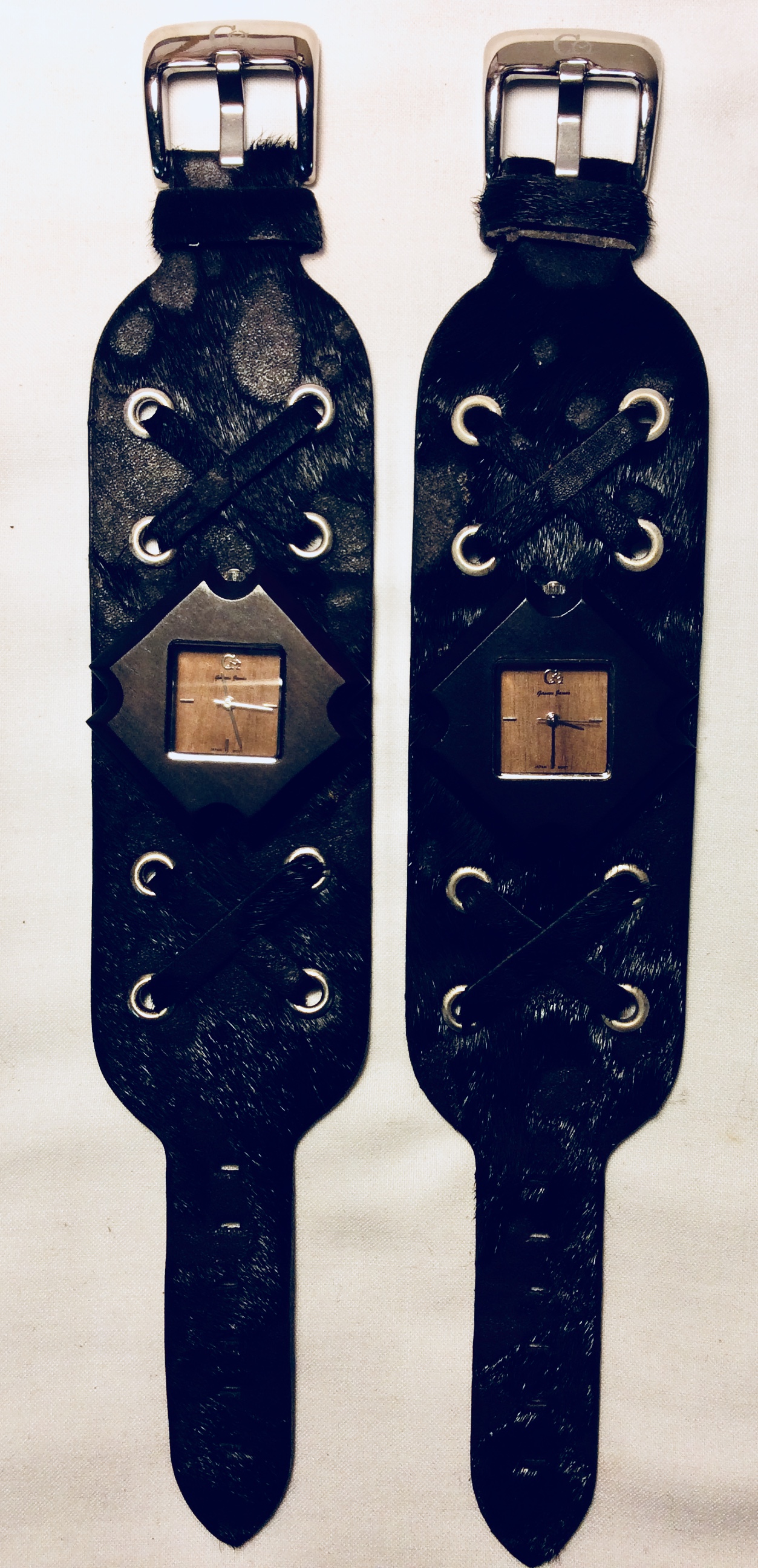 Fur/Leather strap watch