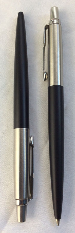 Black and silver pens