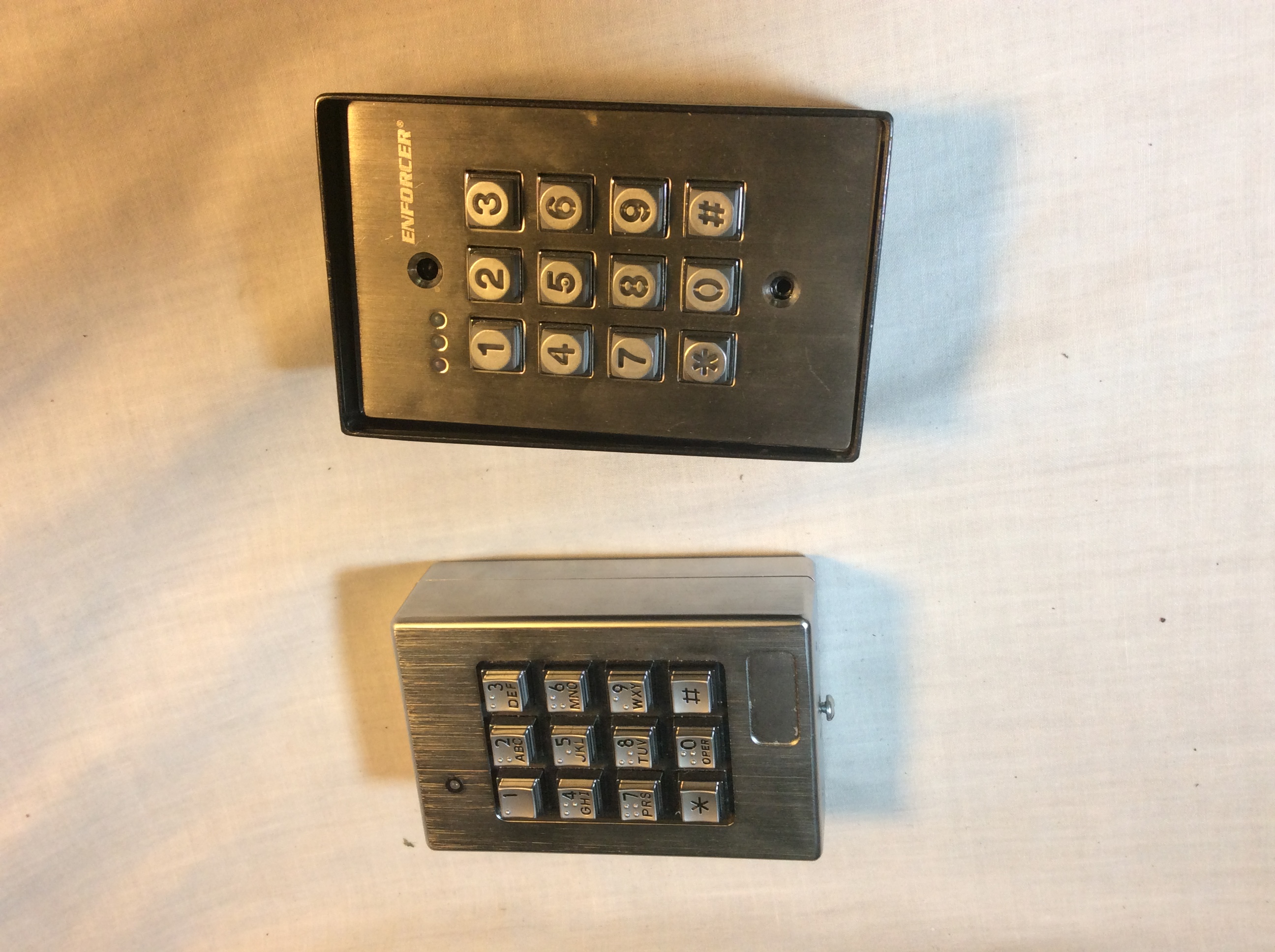 Metal number pads