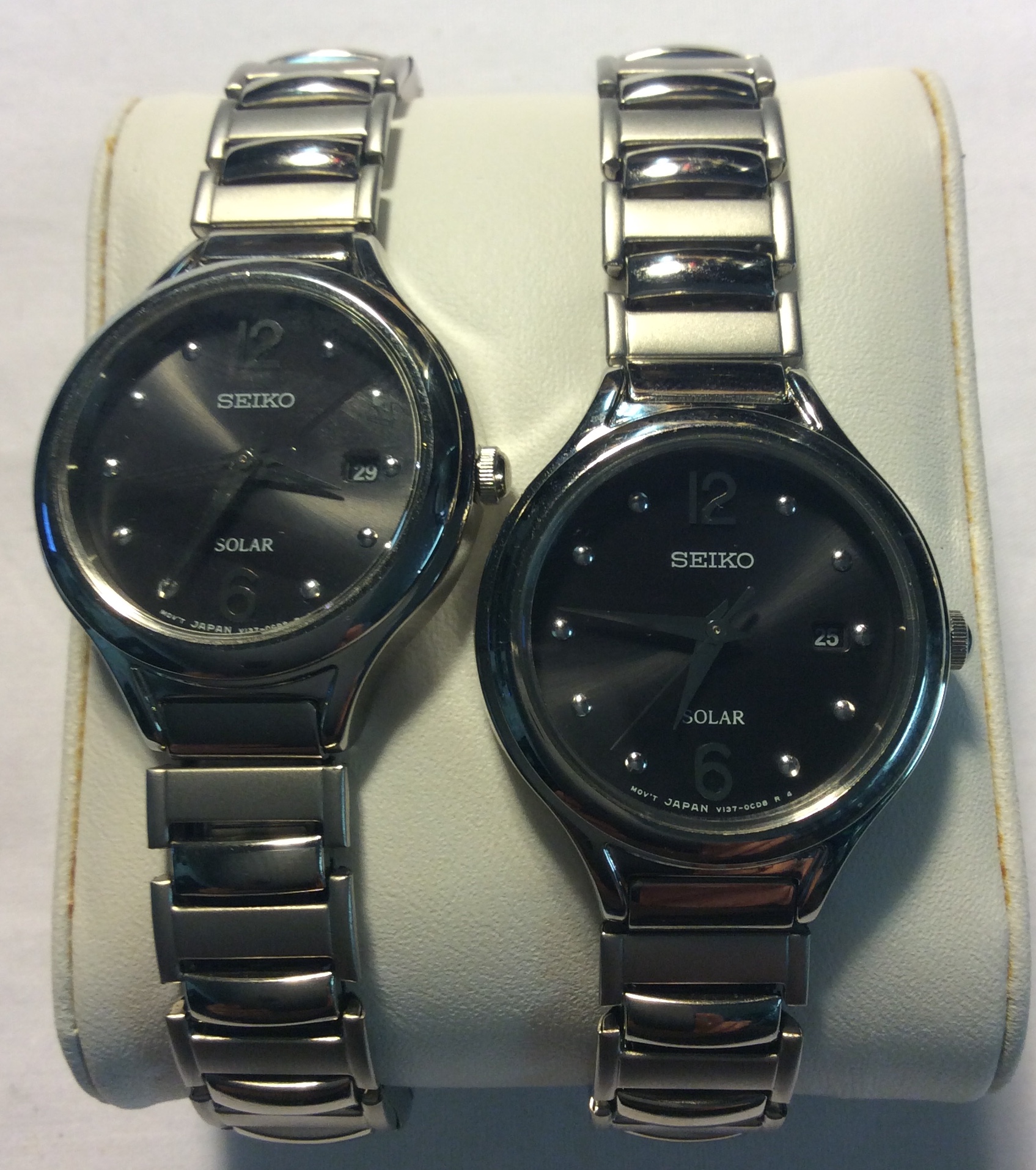Seiko watch - round grey face