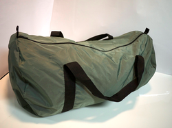 Grey duffle bag