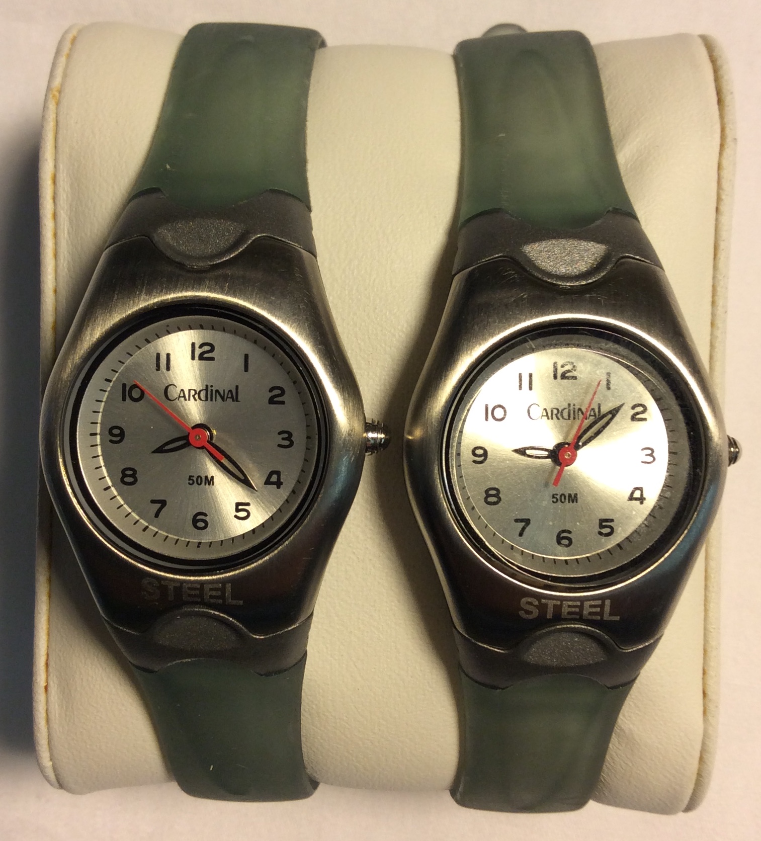 Cardinal watch - round silver face