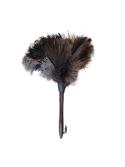Feather duster with wooden handle - one longer/ three shorter