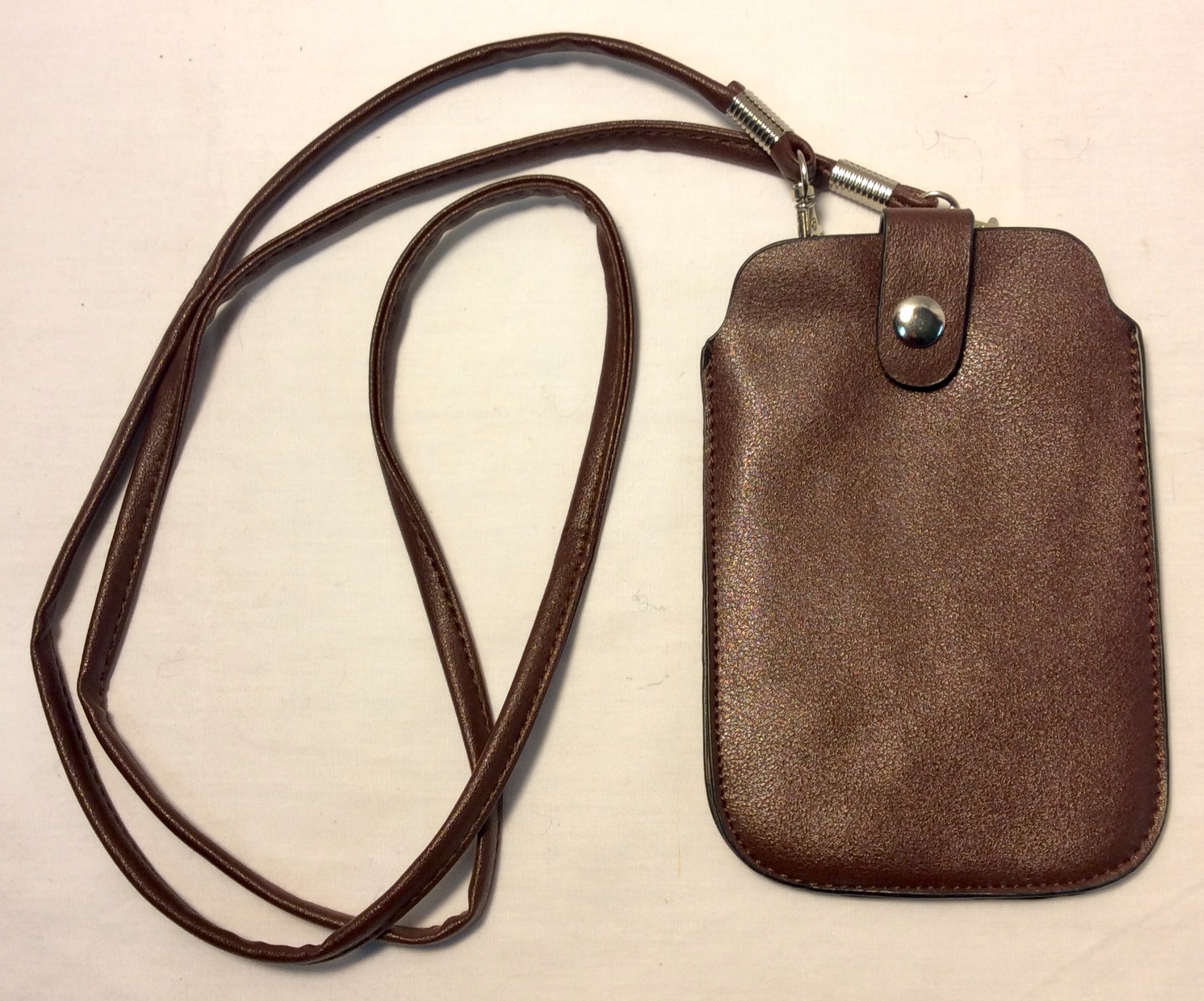 Brown Leather Phone Purse