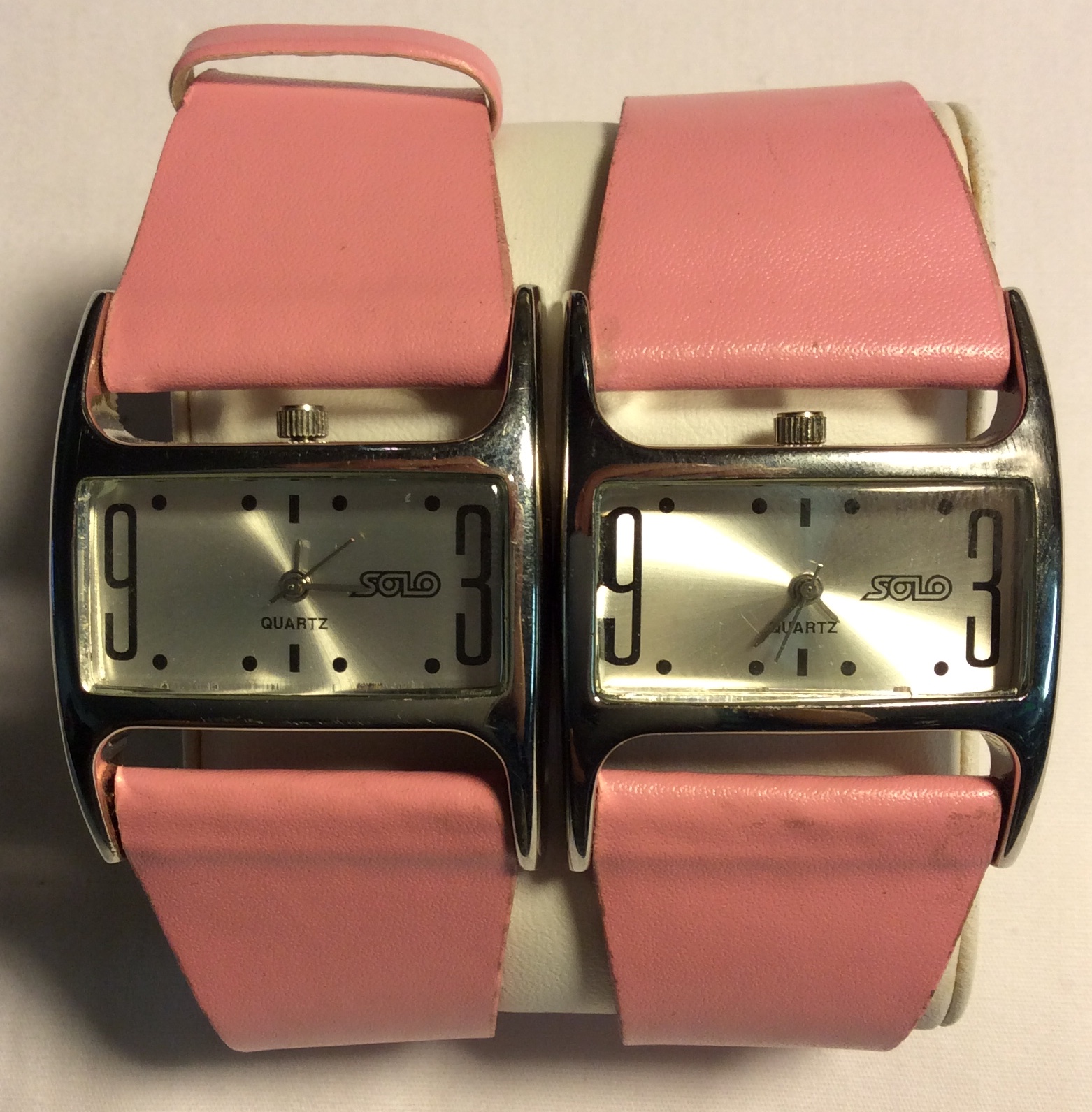 Solo watch- rectangular silver face