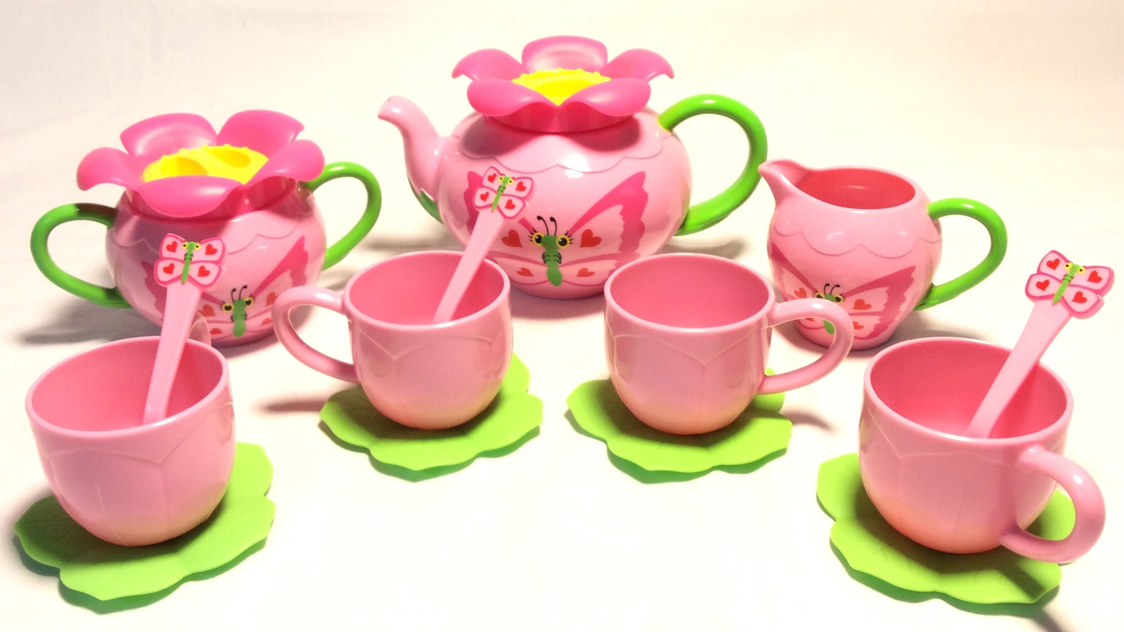 Sunny Patch Pink butterfly tea set