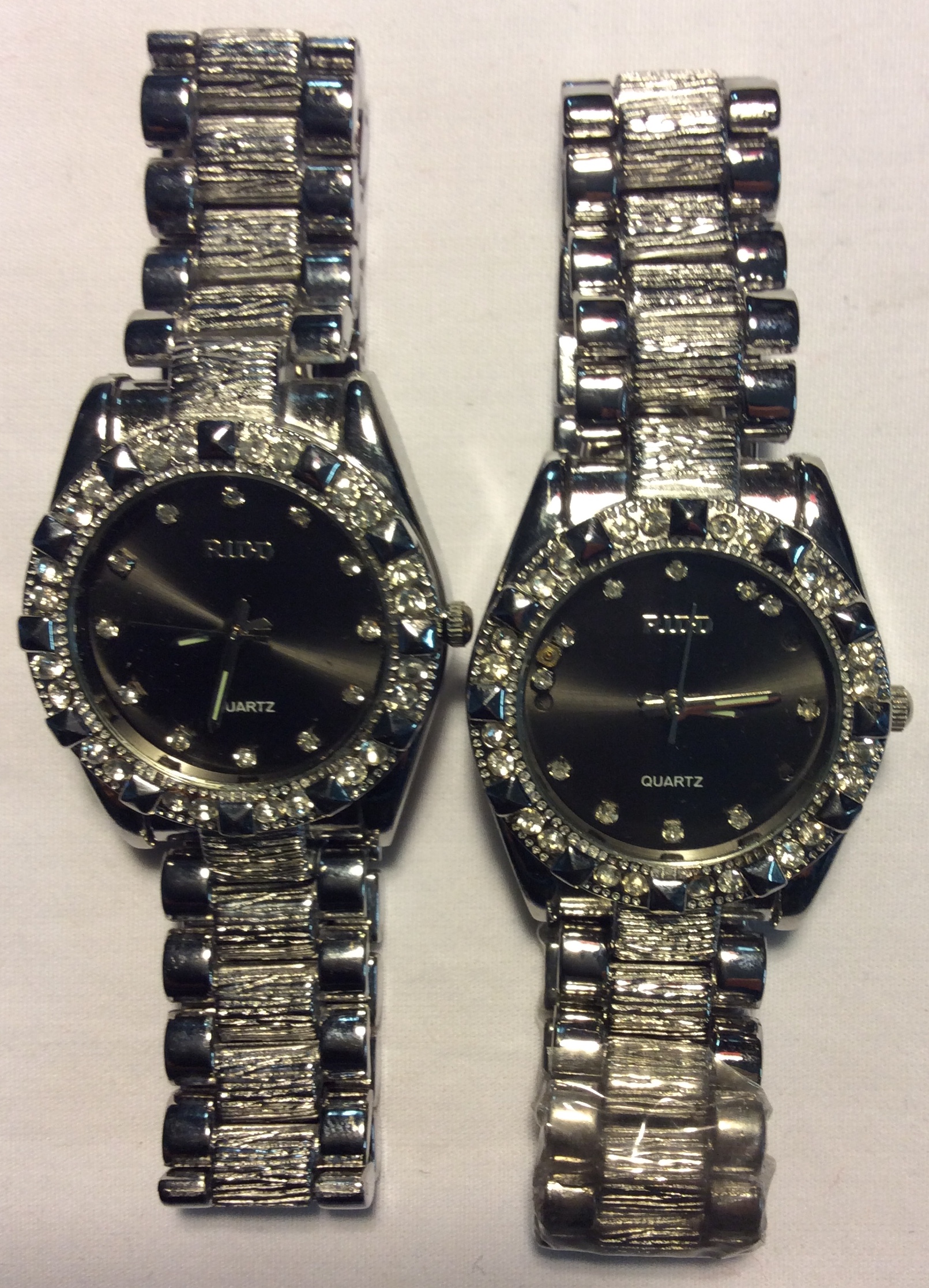 RIDD "Bling" watch - round silver