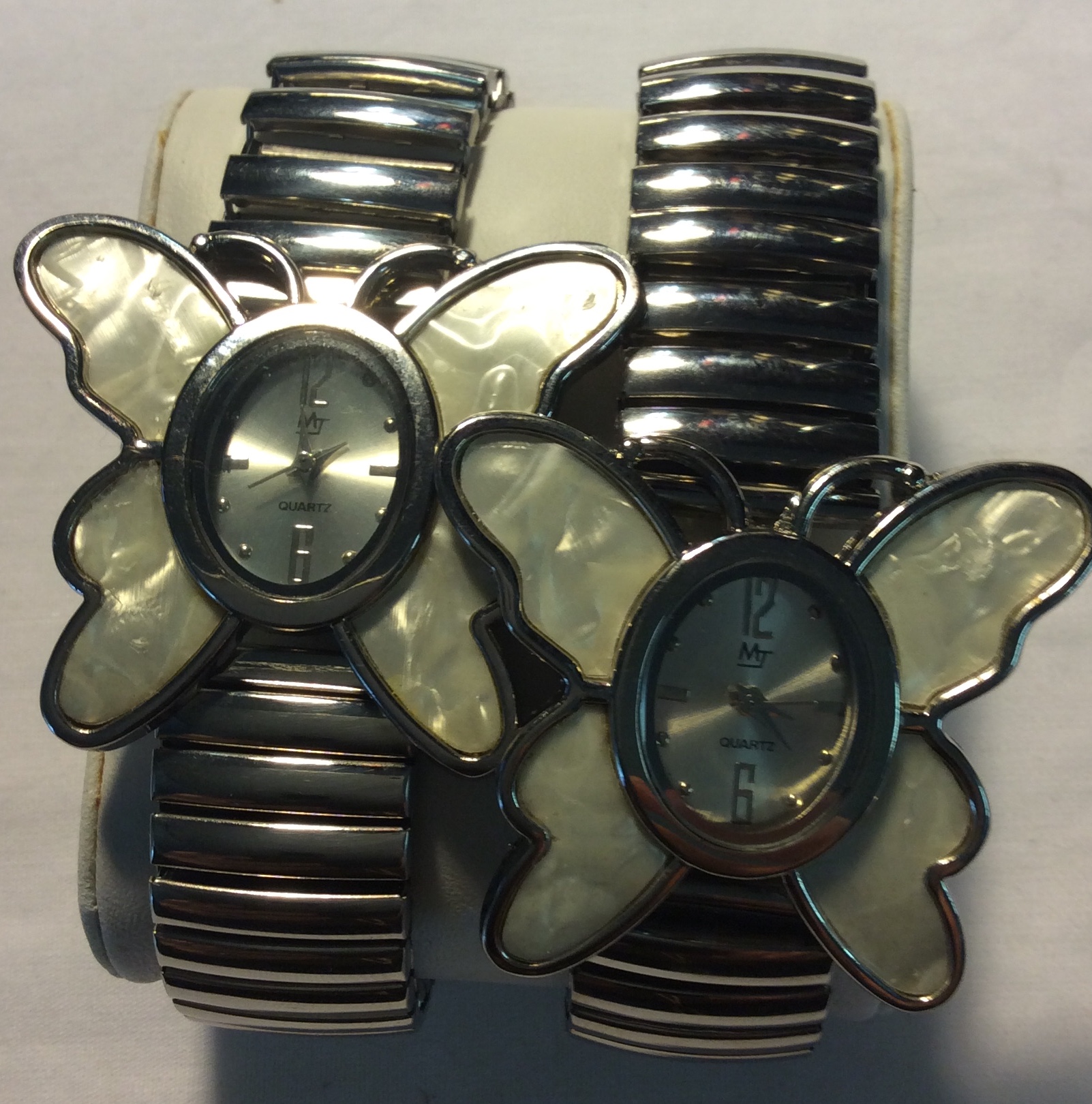 MT fashion watch - oval silver face