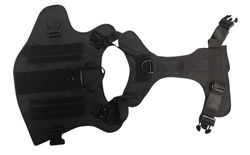 Black Single Buckle K9 Best with Velcro Sides