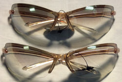 Clear light pink plastic frames