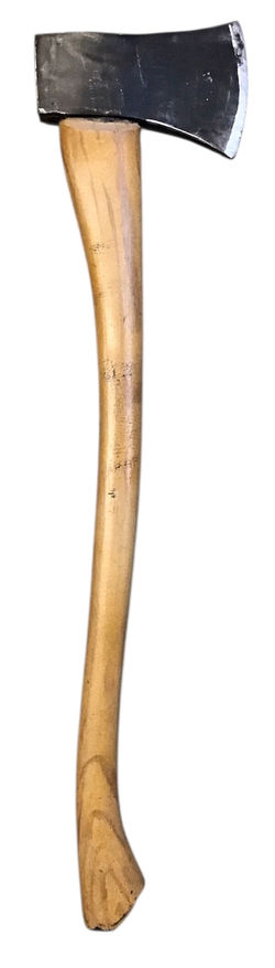 Axe with Light Wood Handle - x1 Real, x1 Hard Rubber, x1 Soft Rubber, x1 Unlainted Soft Rubber