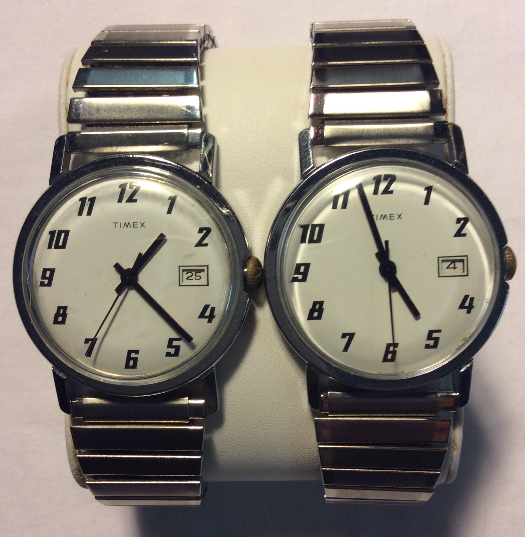 Timex watch - round white face