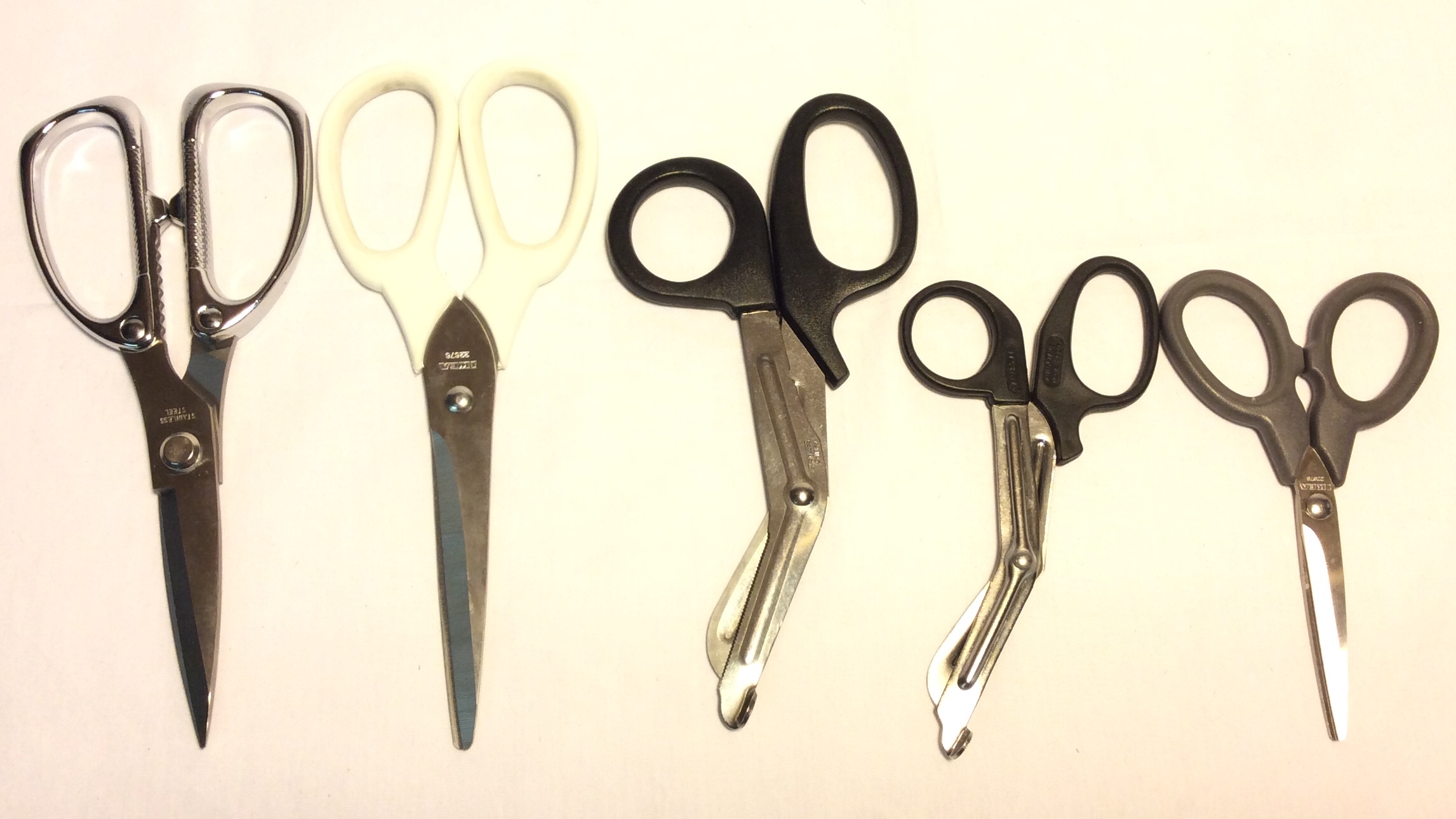 Assorted medical scissors