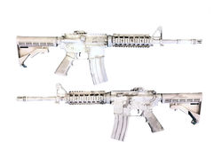 Winter Camo Airsoft M4