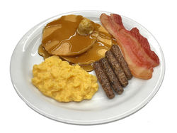 Breakfast Ceramic Plate, Hard Plastic Food ( Type 1 )