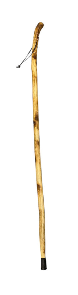 Light Wood Walking Stick with Thin Leather Hand Strap