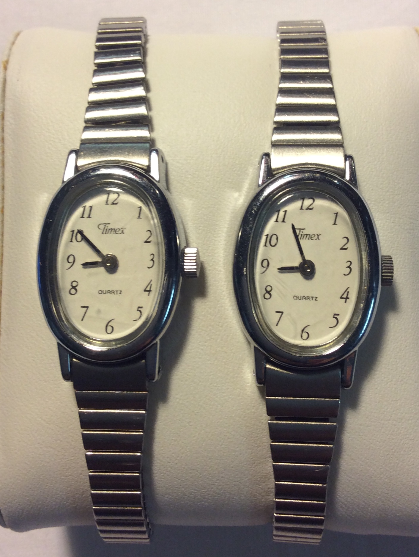 Timex watch - oval white face