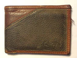 Dark brown and light brown leather