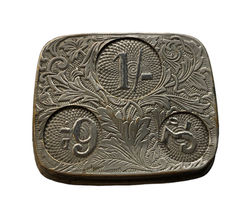 Small silver antique spring loaded pocket coin holder