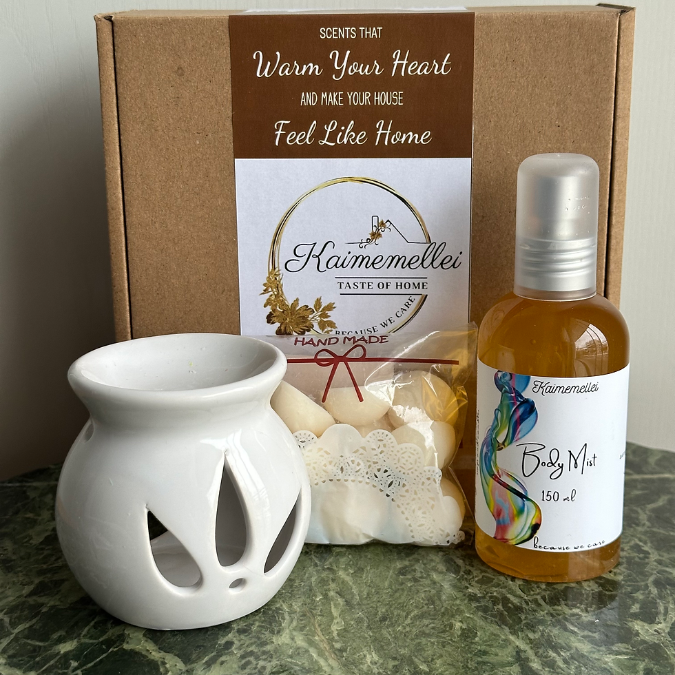 Μικρογραφία: κουτι δωρου / wax melts καυστηρας body mist