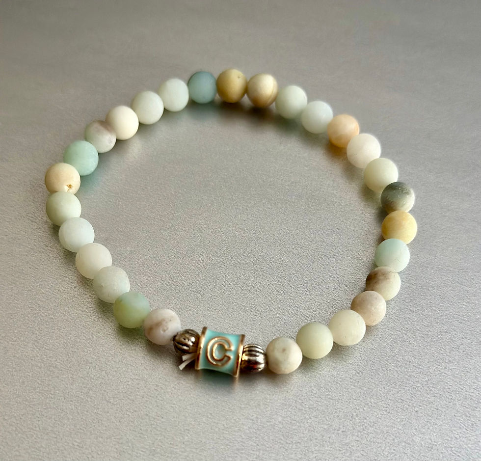 Thumbnail: INITIAL AMAZONITE  BRACELET
